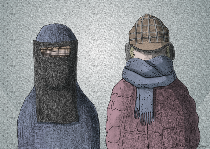 burka snow parka no difference